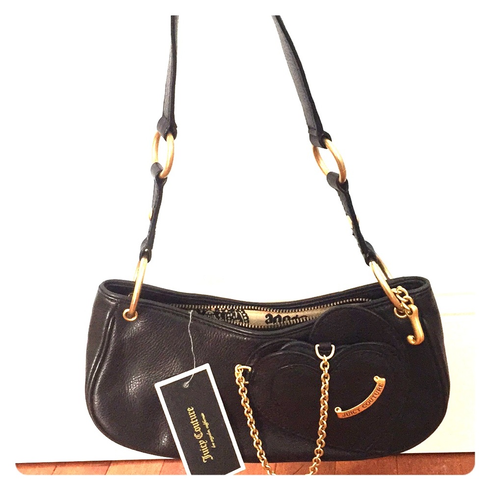 JUICY COUTURE black leather bag new WITH tags